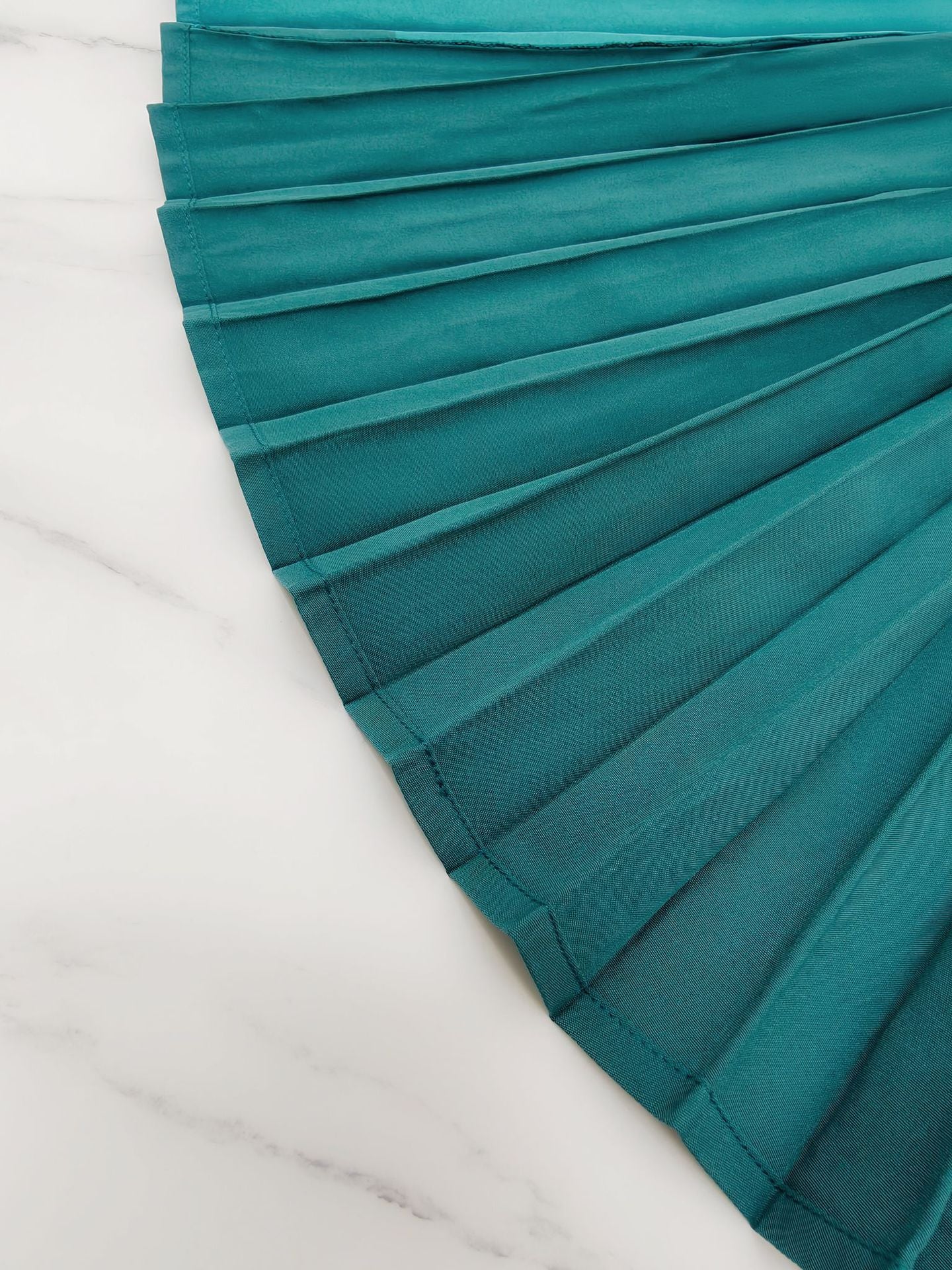 Women's Solid Color Casual Short Sleeve Pleated Dress 8