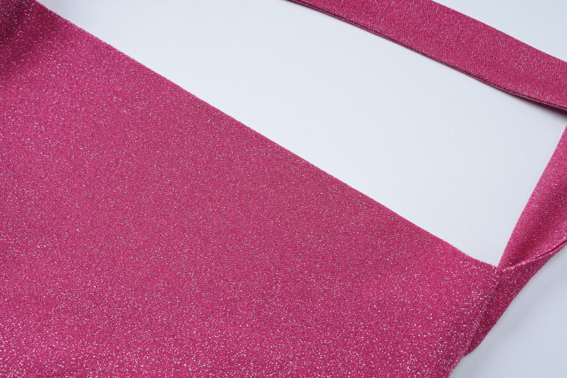 Women Halter Neck Slit Bodycon Dress 15