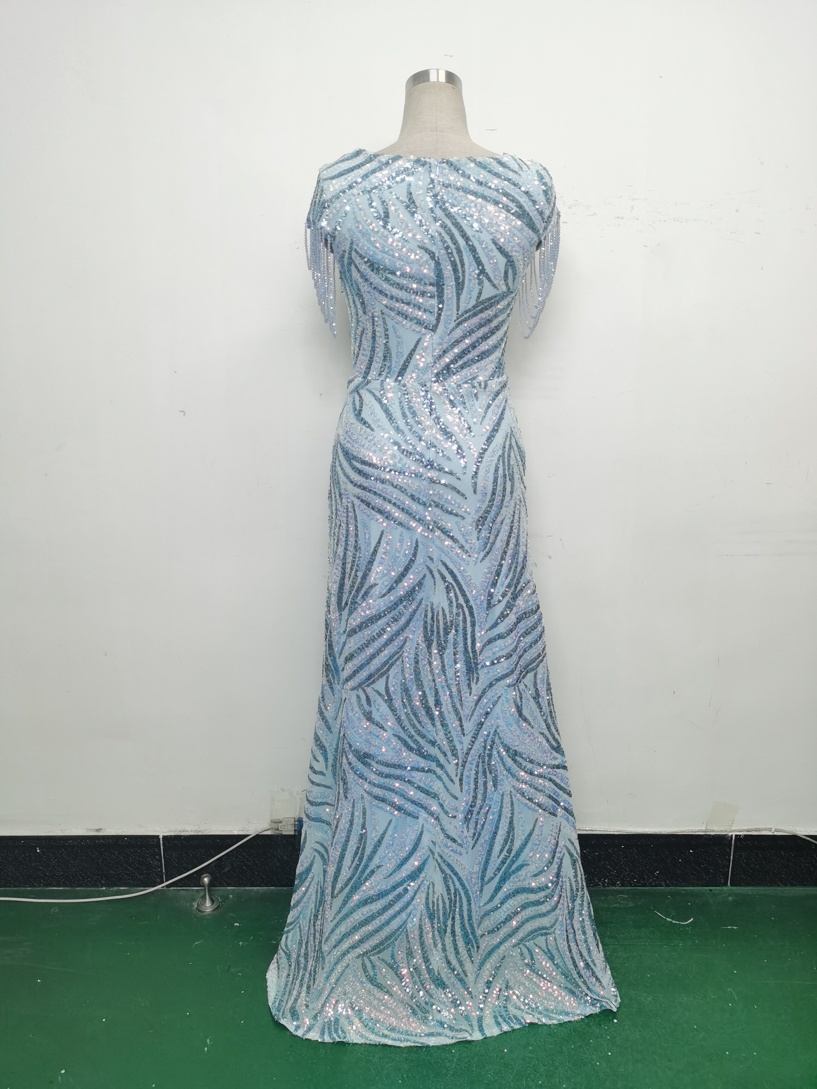 Plus Size Women Sequin Formal Party Evening Dress 39