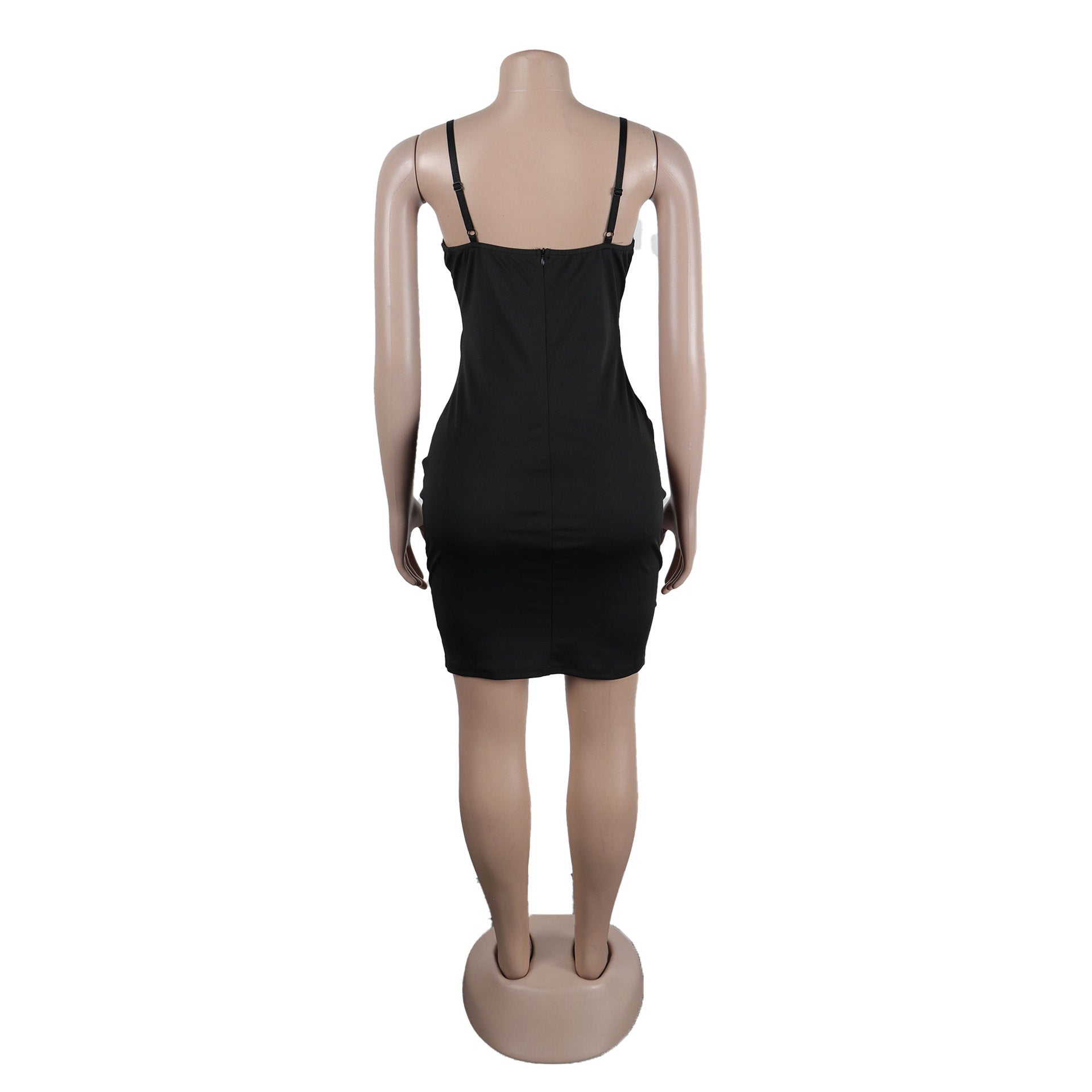 Sexy Bow-Embellished Beaded Slit Strap Bodycon Dress 20