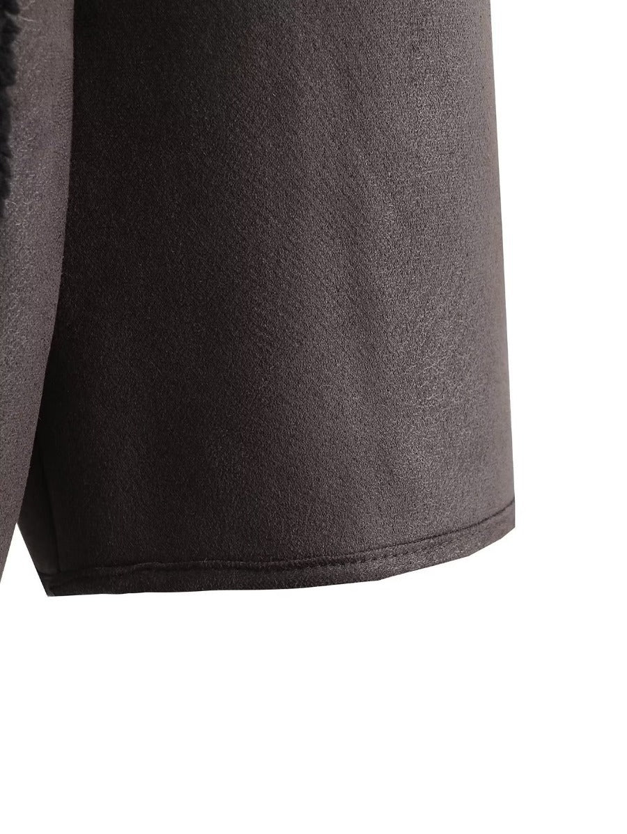 Winter Turndown Collar Loose Fur Jacket 14