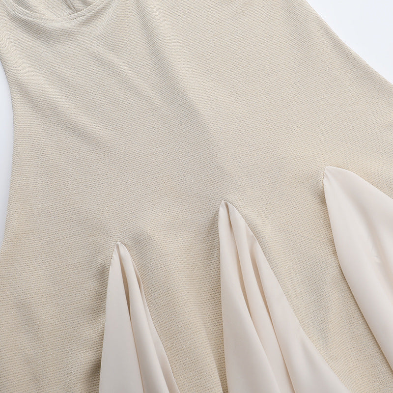 Women summer sexy French patchwork strap dress 11