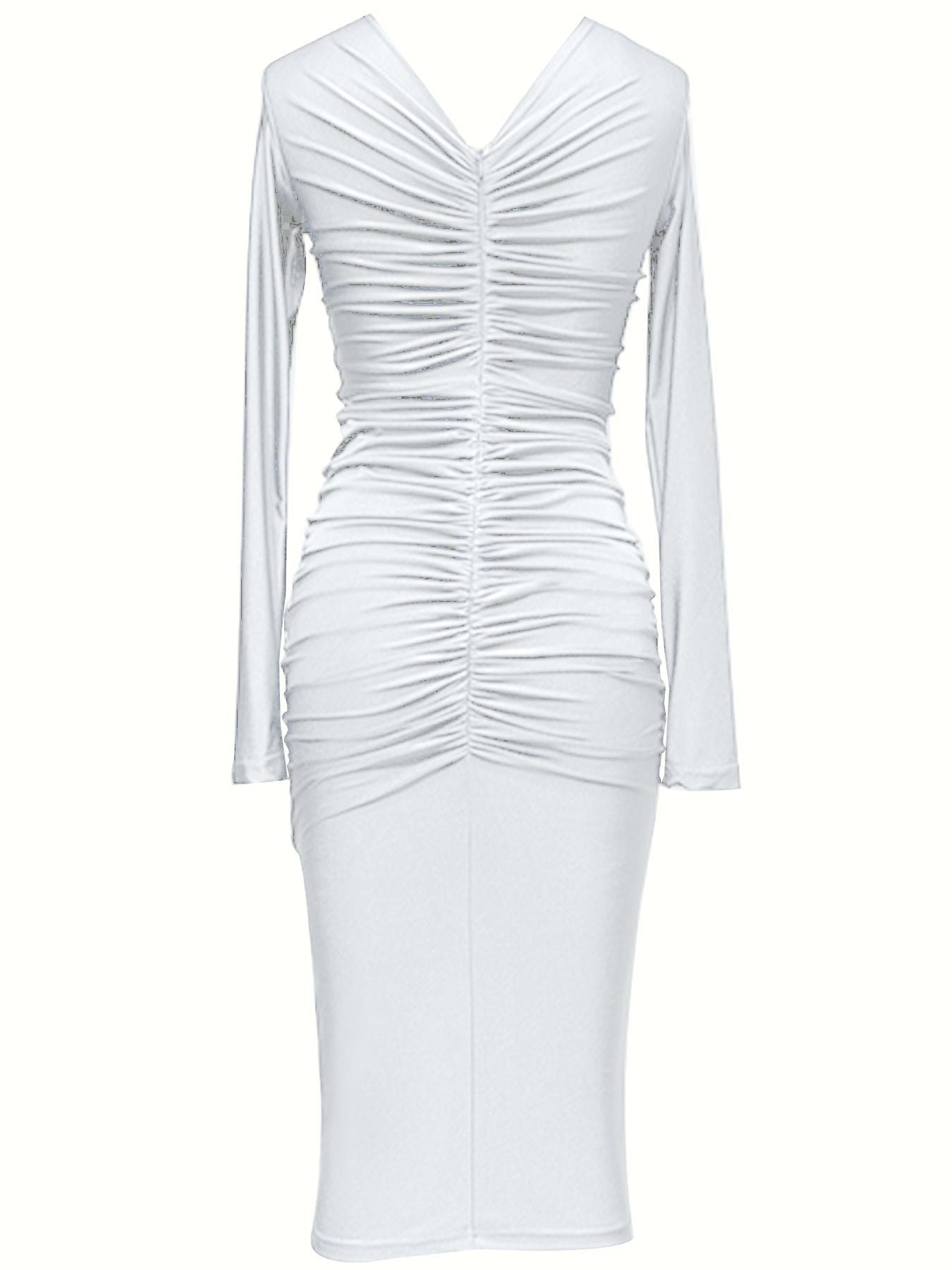 Women's Autumn And Winter Long Sleeve V-Neck Flower Sexy Bodycon Dress 11