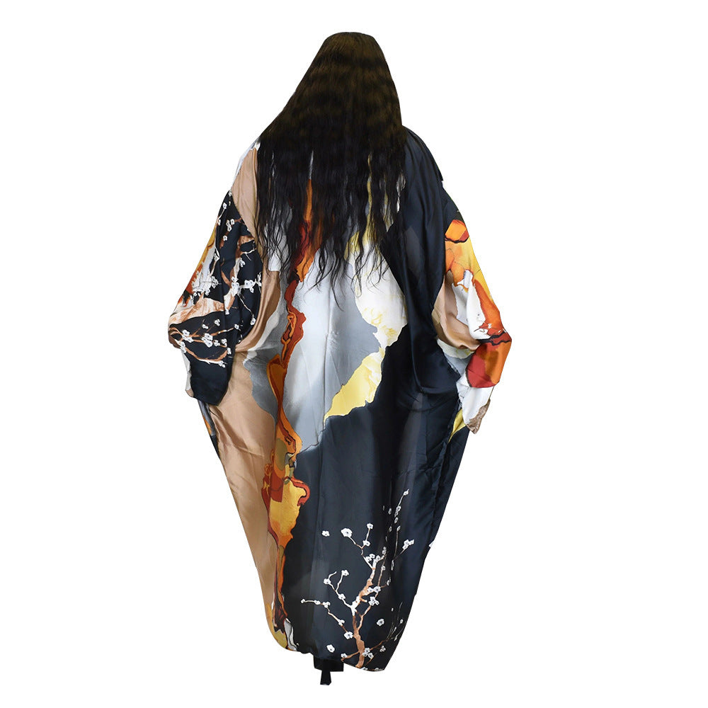 Women Casual Long Sleeve Print Robe 20
