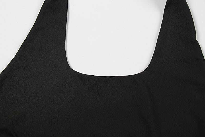 Summer Metallic Trim Tie-Waist Low Back Bodycon Dress 11