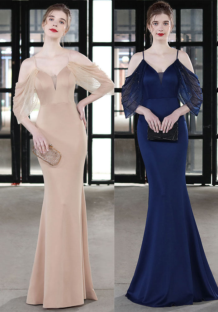 Summer formal strap mermaid evening dress
