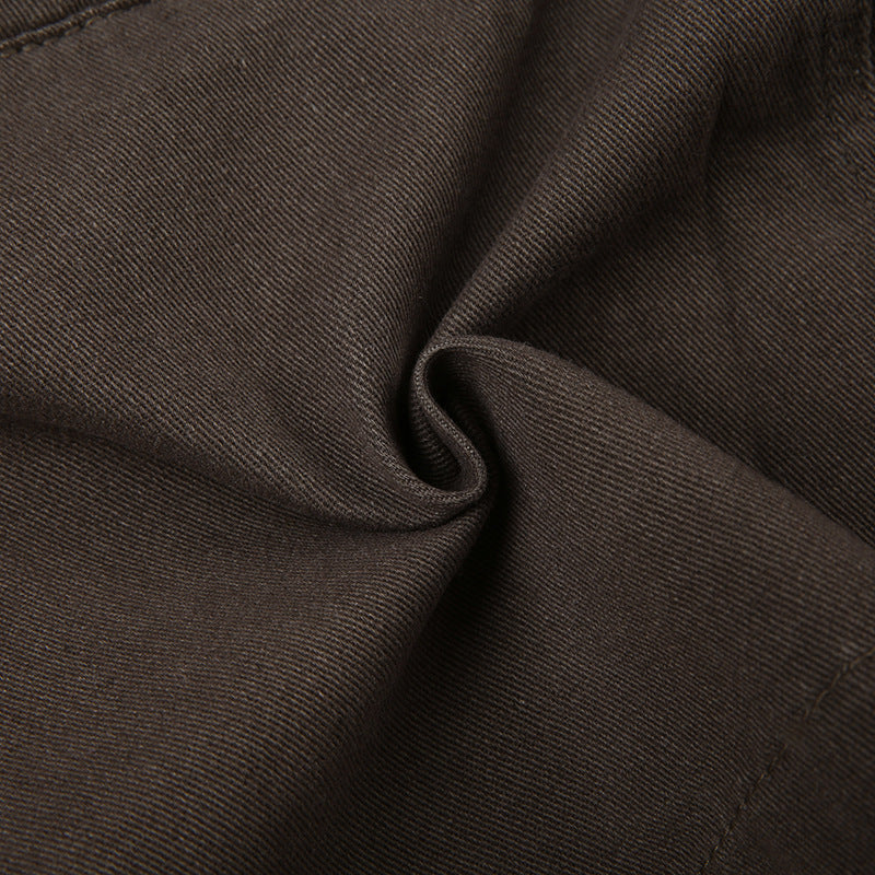 Women Beauty Street Retro Rivets Pockets Denim Skirt 18