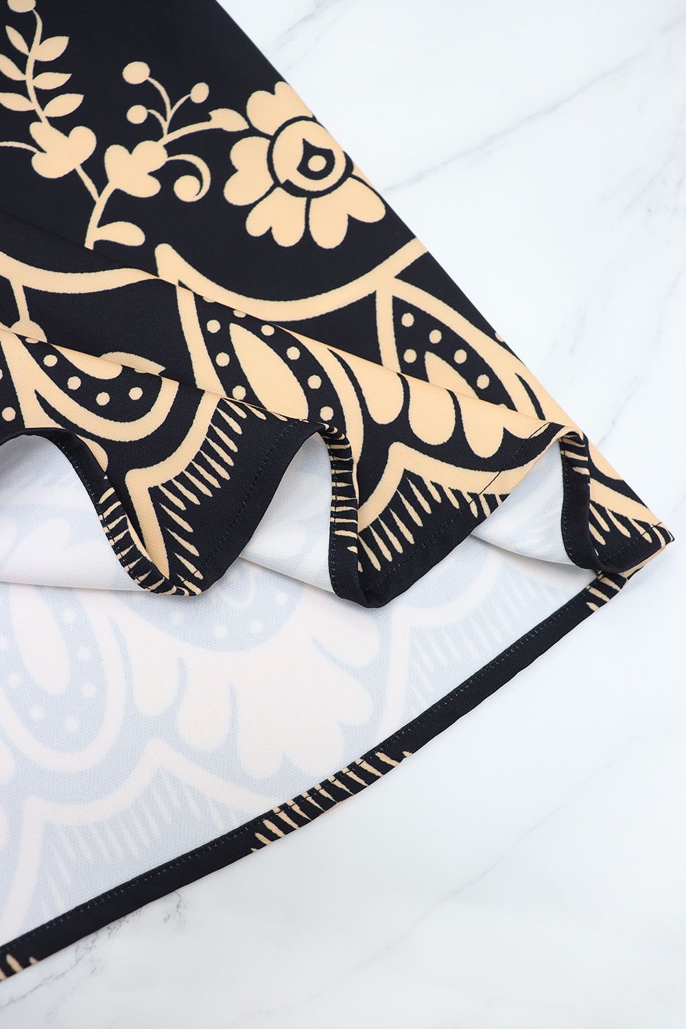 Women Elegant Spaghetti Strap Print Dress 9