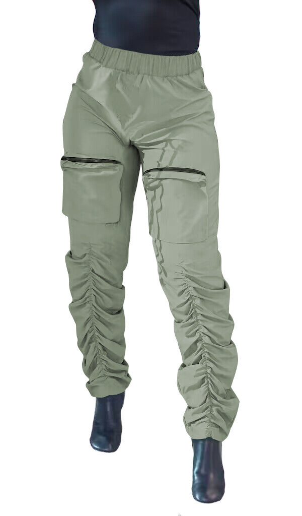 Women's Style Casual Zip Pocket Cargo Pants 3