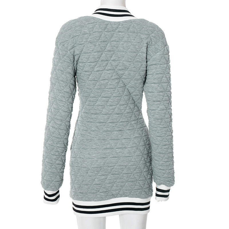 Women Sexy V-Neck Long-Sleeved Bodycon Dress 9