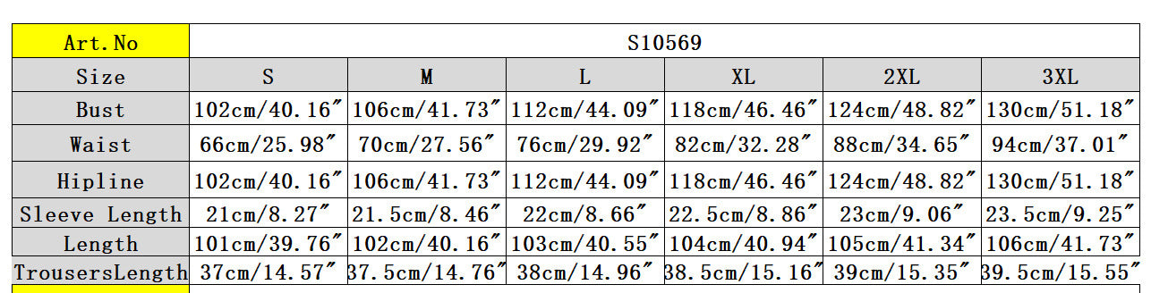 Women Casual Print Long Shirt and Shorts Two-Piece Set 10