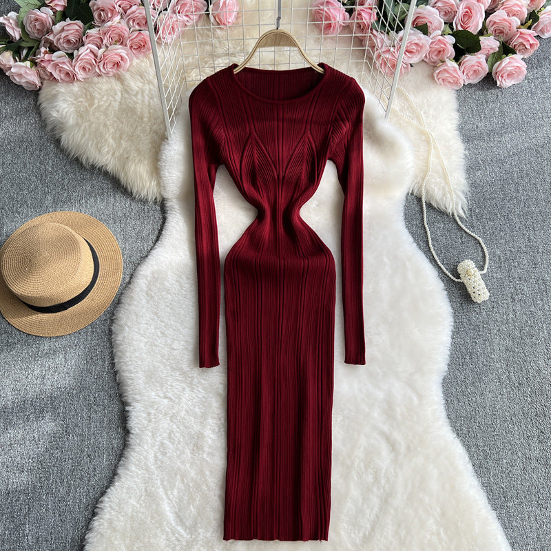 Women sexy Ribbed Bodycon Knitting dress 8