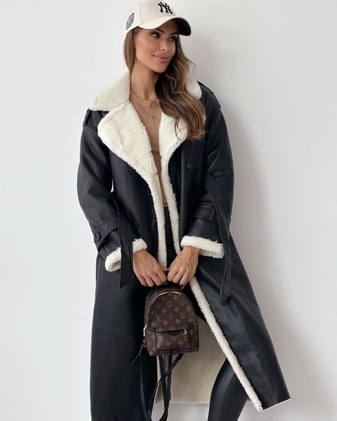 Autumn And Winter Reversed Wear Turndown Collar Coat
