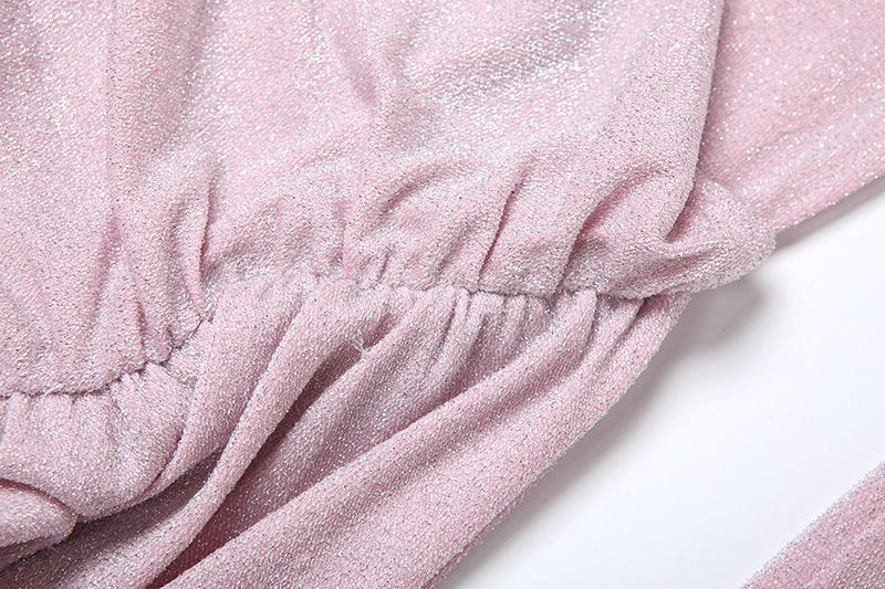 Women summer solid elegant off Shoulder Strapless Dress 15