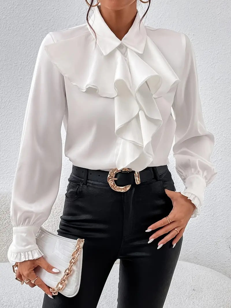 Autumn Fashion Ruffle Layered Shirt For Women 11