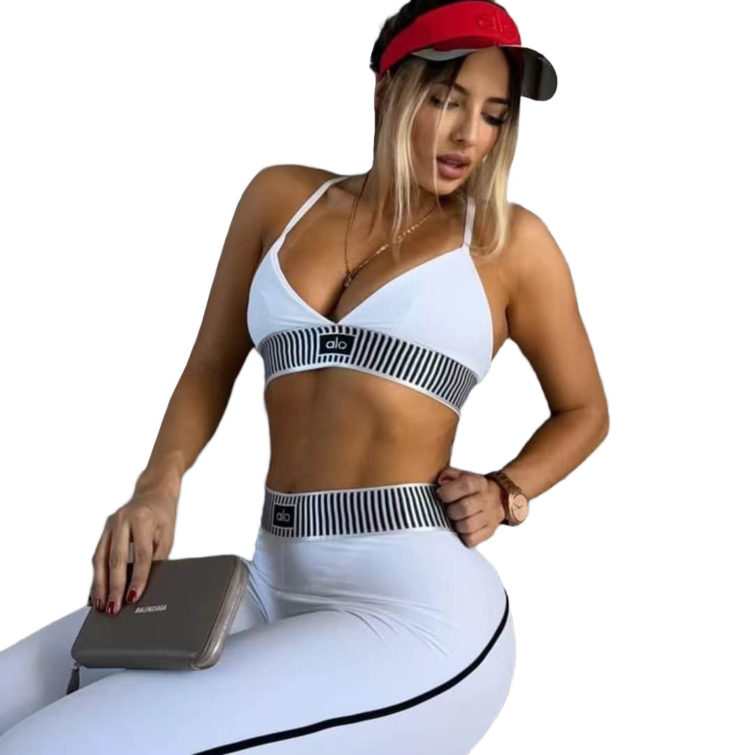 Women Fitness, Running, and Yoga Two-Piece Set (with Bra Pads) 9