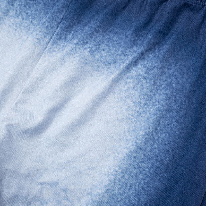 Women's Autumn Gradient Color Three Quarter Sleeve Crop Top High Waist Trousers Casual Two Piece Set 17