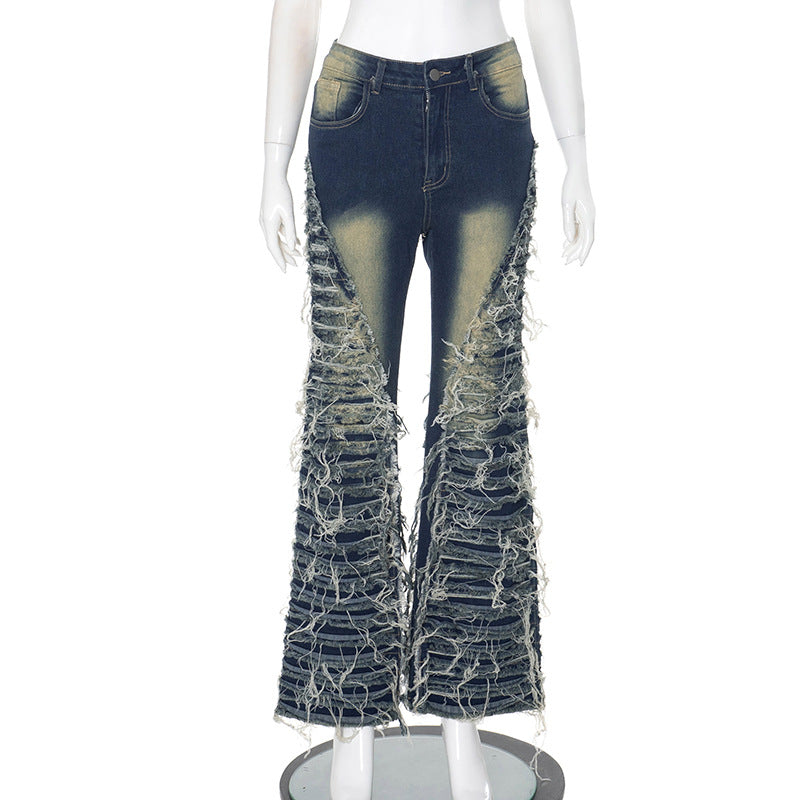 Plus Size Women autumn trend Denim wide-leg Pant 8