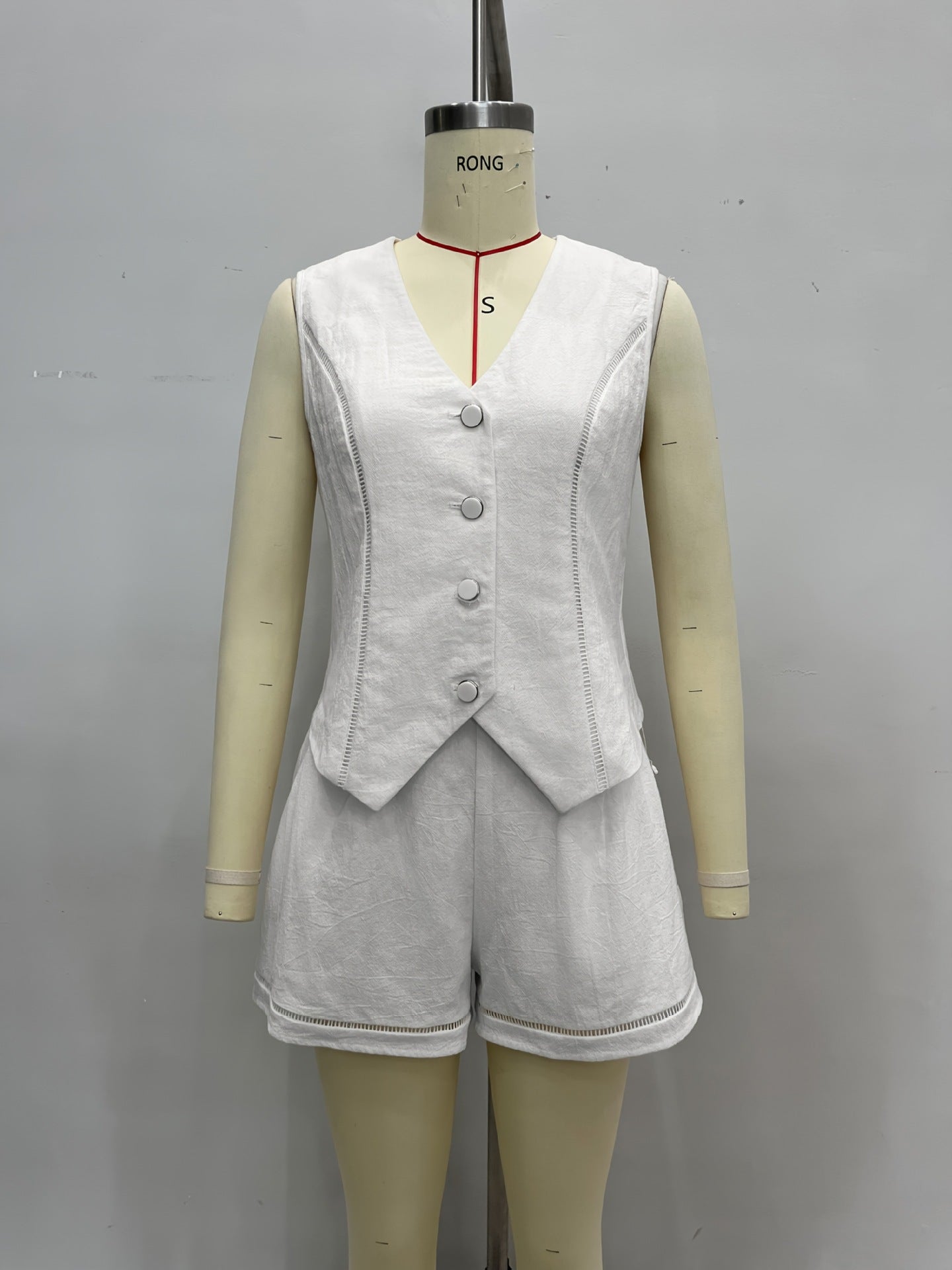 women's summer casual sleeveless vest Shorts two-piece set 4