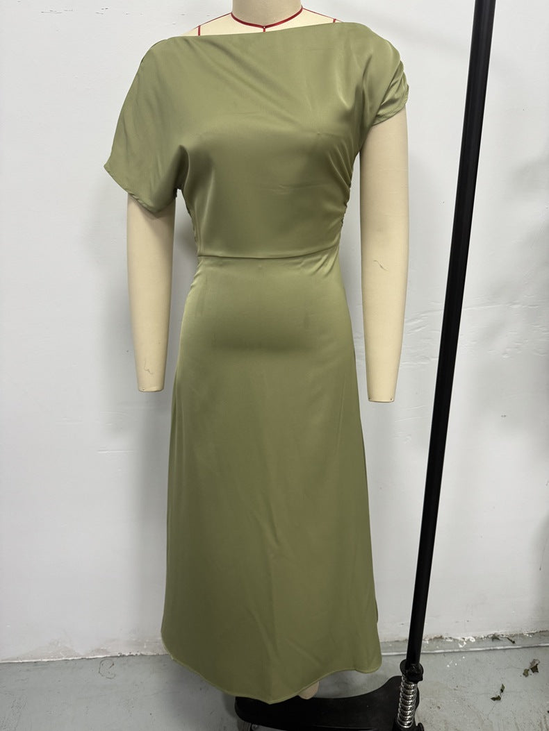 Women Summer Satin Maxi Dress 5