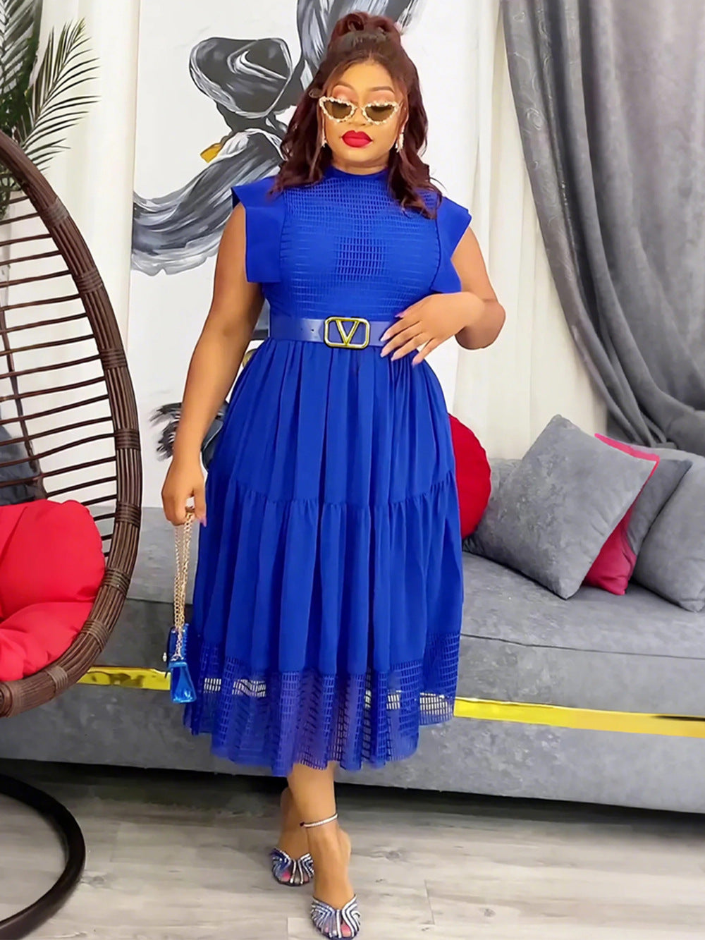 Women's Africa Plus Size Fashion Elegant Dress 8