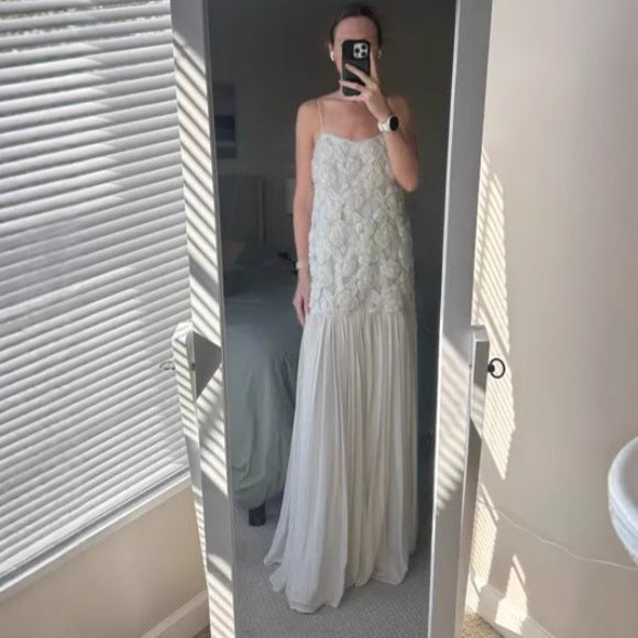 Women Summer Flower Patchwork Strap Dress 4