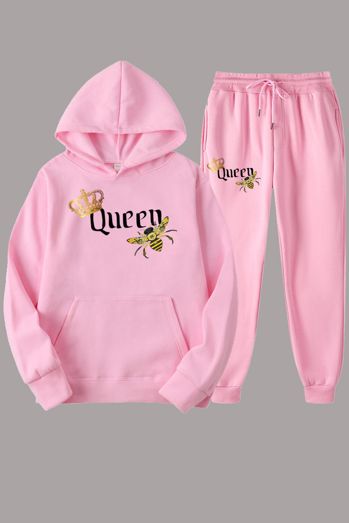 Women Casual Print Hoodies and Pant Two-Piece Set 4