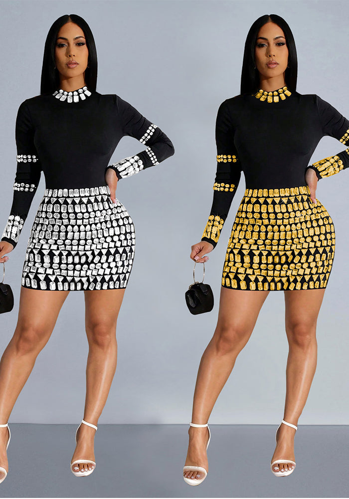 Fashionable Women's Beaded Casual Slim Party Dress