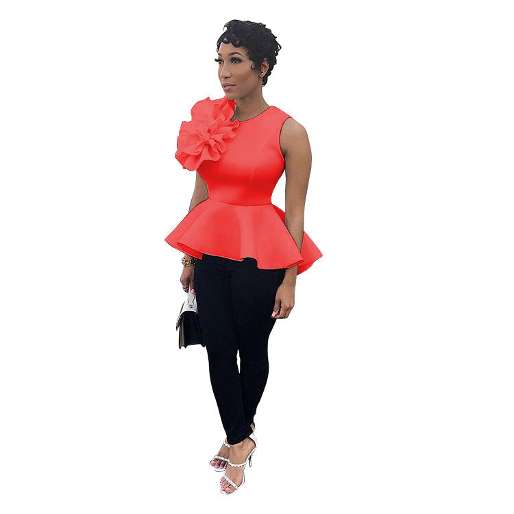 Women's Summer Ruffle Sleeveless Slim Waist Top 13