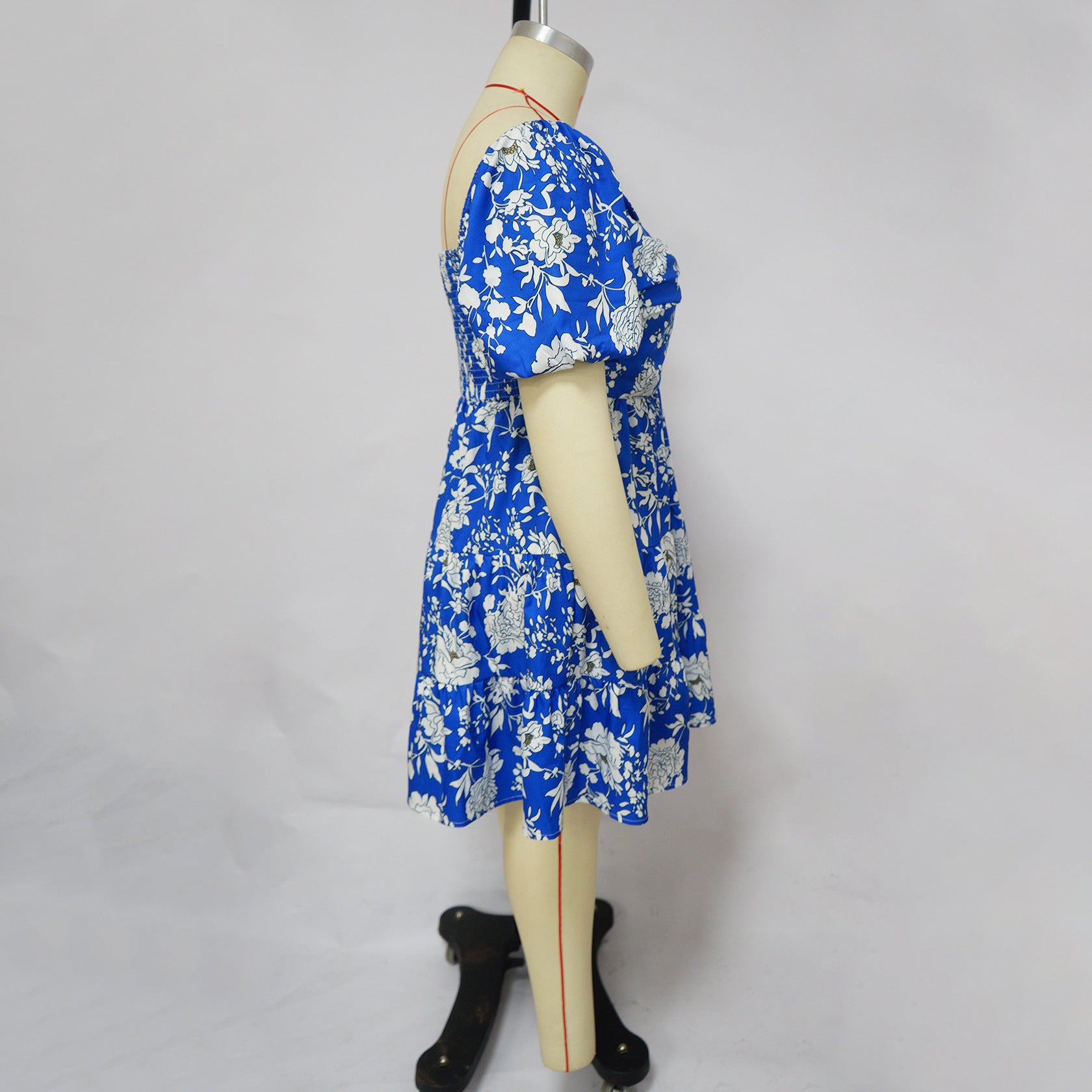 Summer Plus Size Women's Printed Dress Sexy Fashion Casual V Neck Midi Dress 16