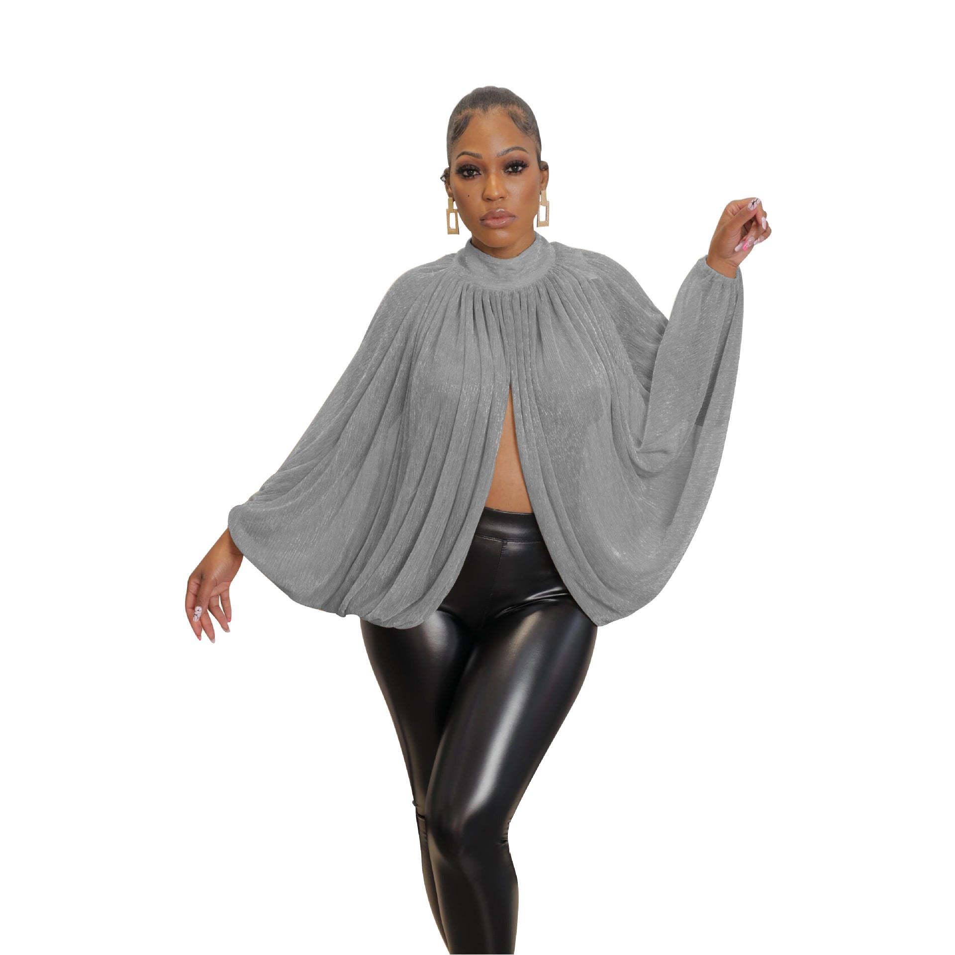 Women sexy slit crew neck Backless lace Top 12