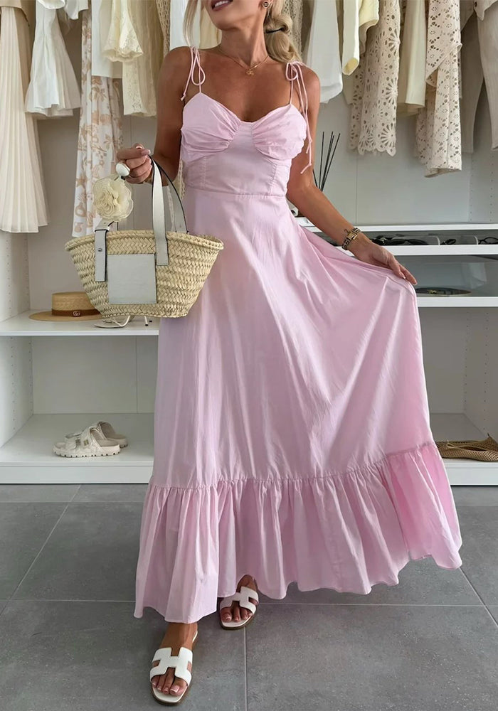 Women Summer Halter Backless Dress