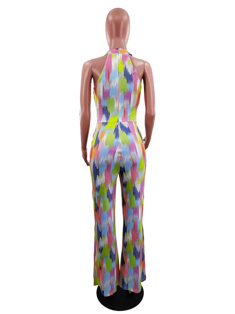 Women printed Casual striped jumpsuit 5