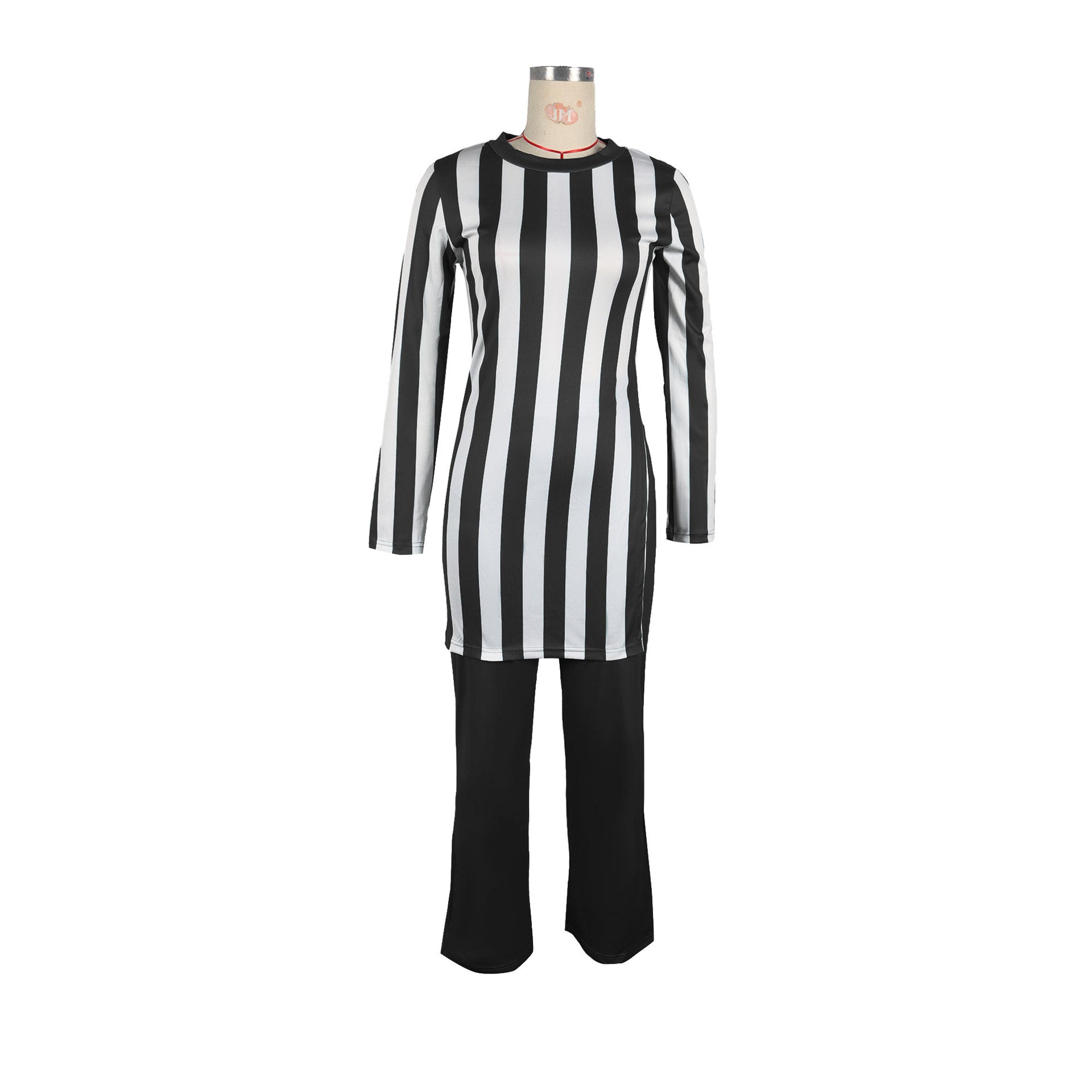 Women stripe printed long-sleeved top and pants two-piece set 12