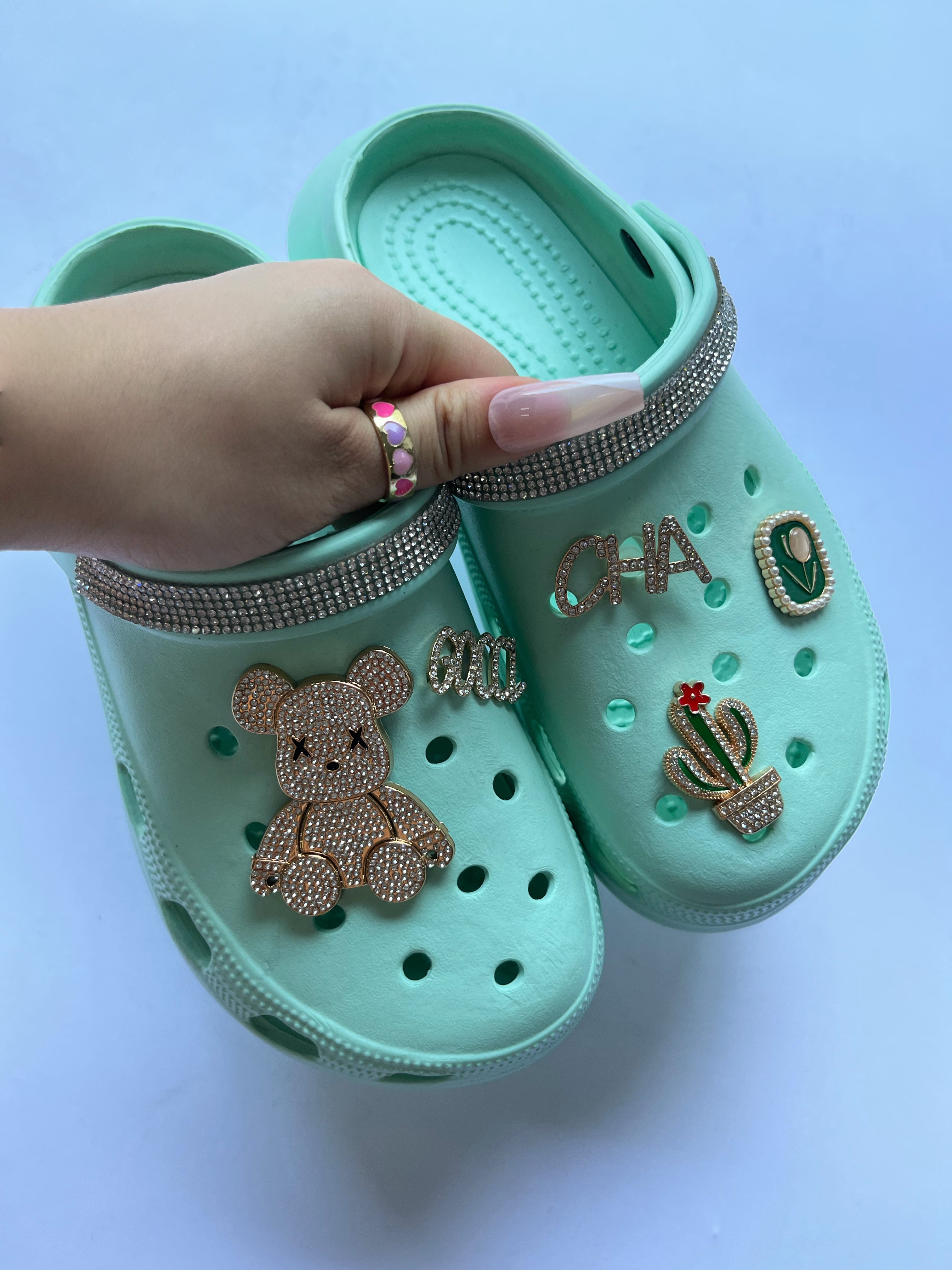 Cactus accessories high-heeled hole shoes women's summer slope heel thick bottom hole shoes women's shoes 18