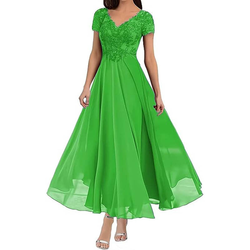 Plus Size Women V-neck Chiffon Formal Party evening dress（Processing time need 3-6 days） 13