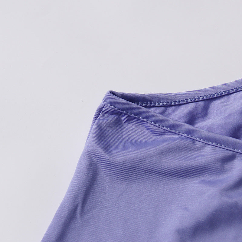 Women Solid Puff Sleeve Short Skirt Lace-Up Dress 21