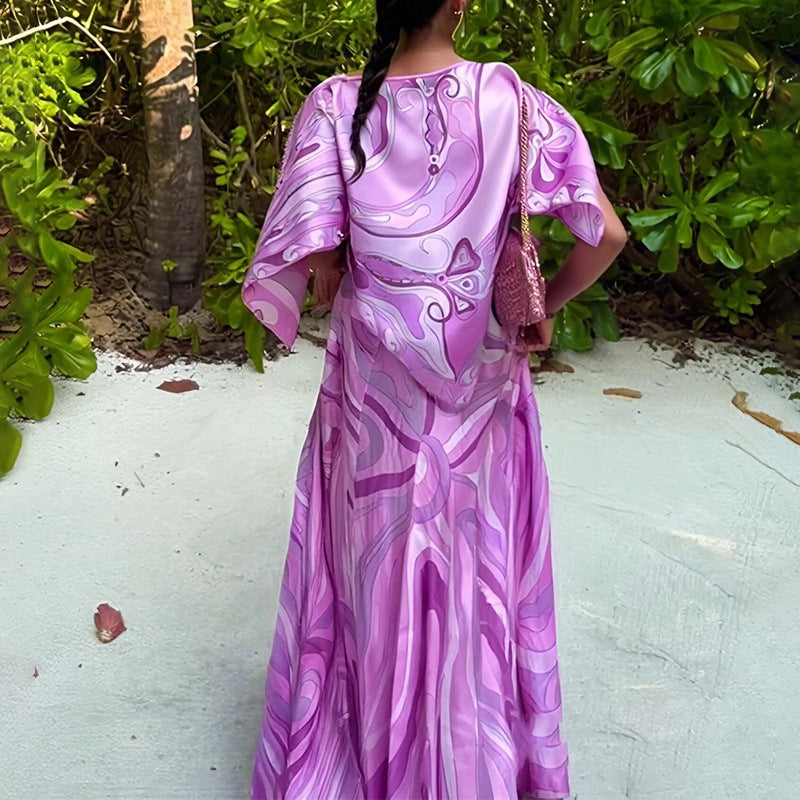 Women Summer Sexy Irregular Holiday Dress Two-Piece Set 4