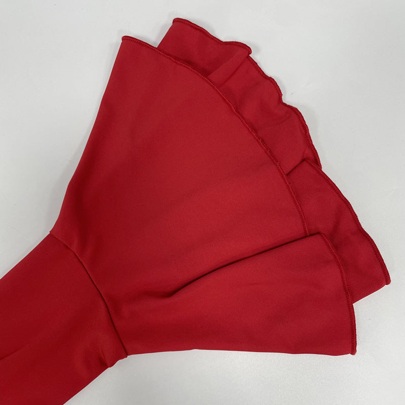 Summer Sexy Single-Button Bell Sleeve Slim Waist Mini Dress 33