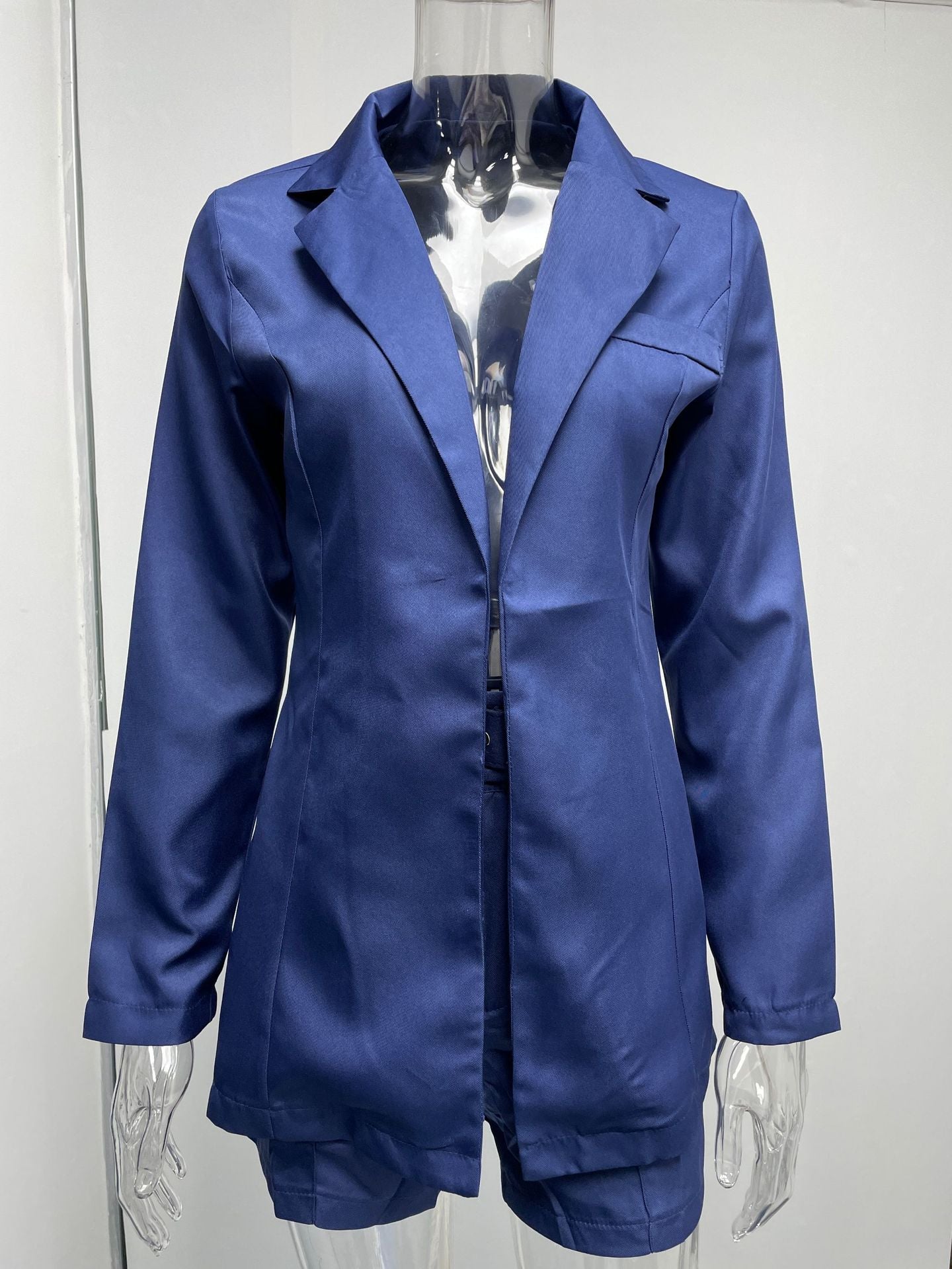 Women fashion Blazer+Shorts with belt Two-piece 47