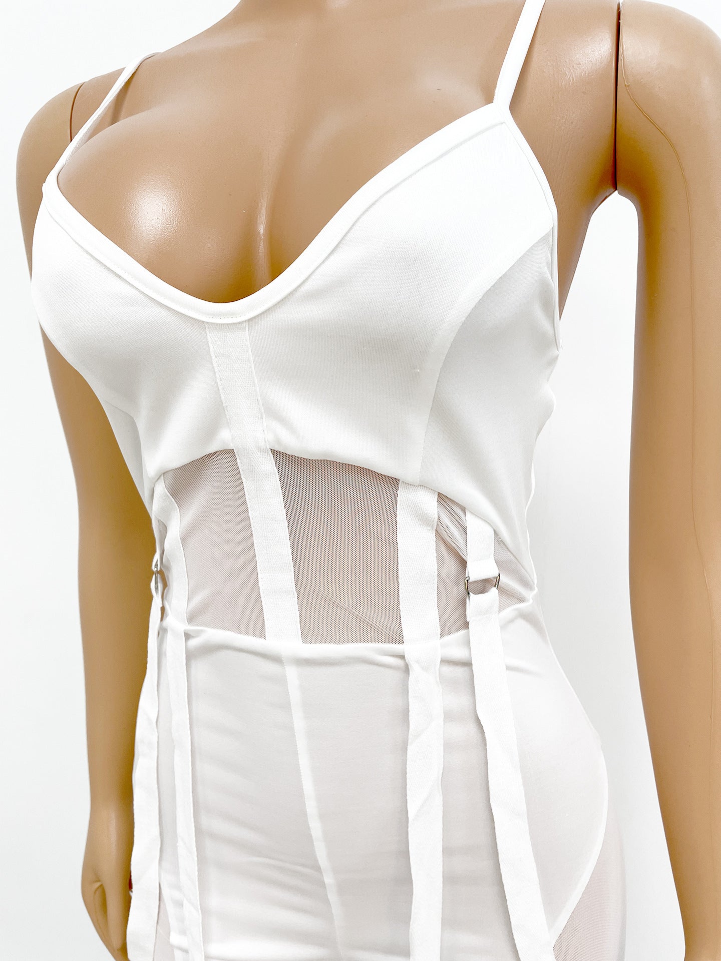 Women Mesh See-Through Sexy Suspender Jumpsuit 20