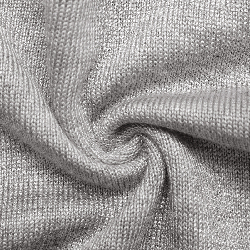 Casual Round Neck Short Crop Knit Long-Sleeve Top & Skirt Two-Piece Set 5