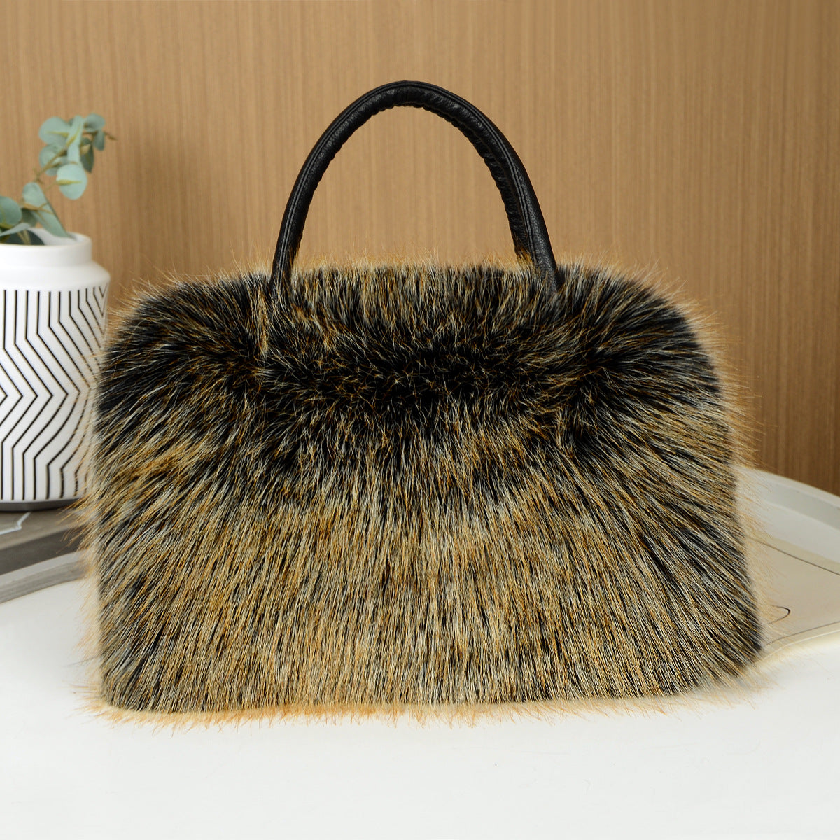 Fur Plush Bag Fashion Portable Shoulder Imitation Fur Bag 9