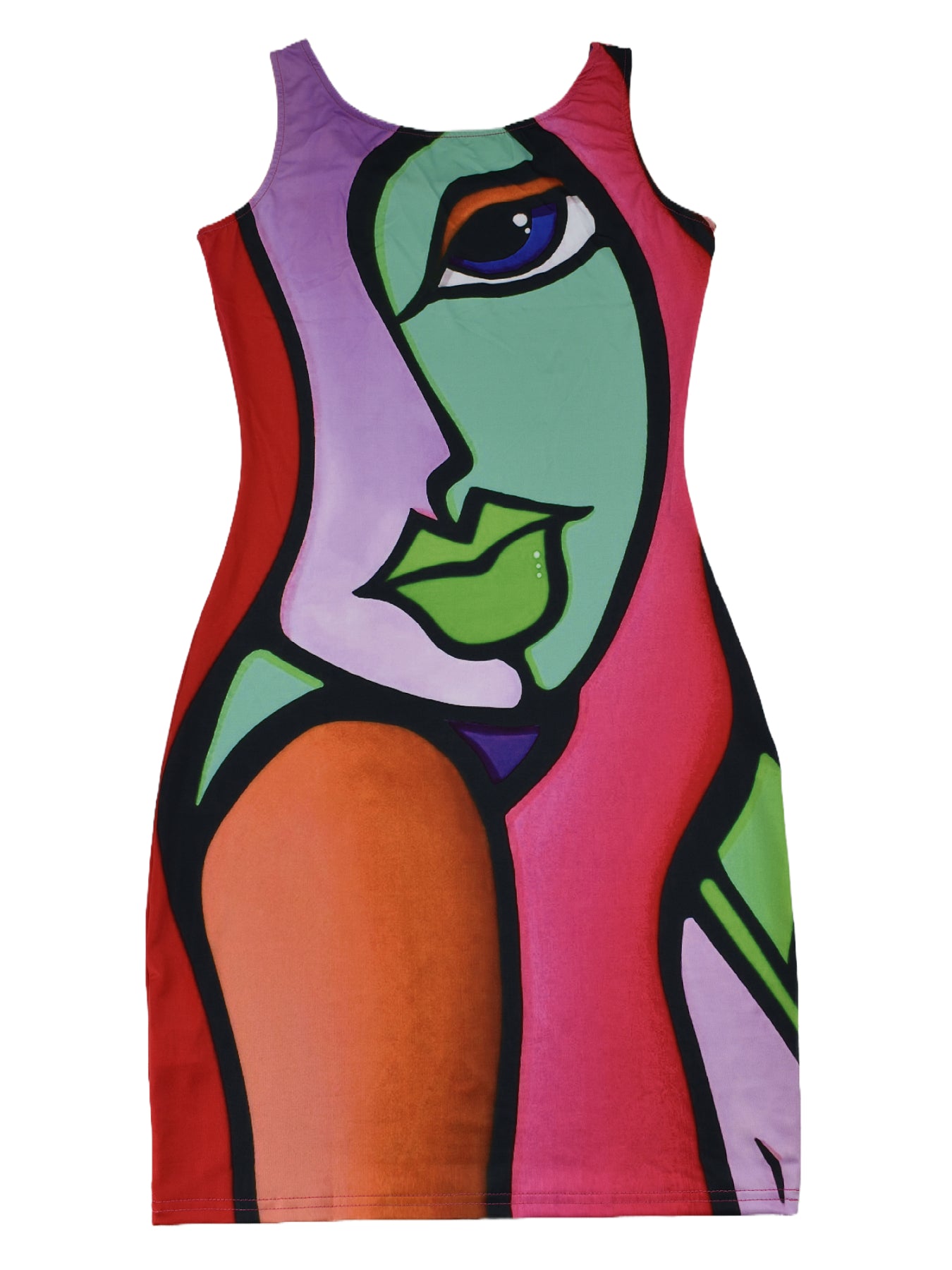 Sexy Fahionable Print Straps Bodycon Dress 5