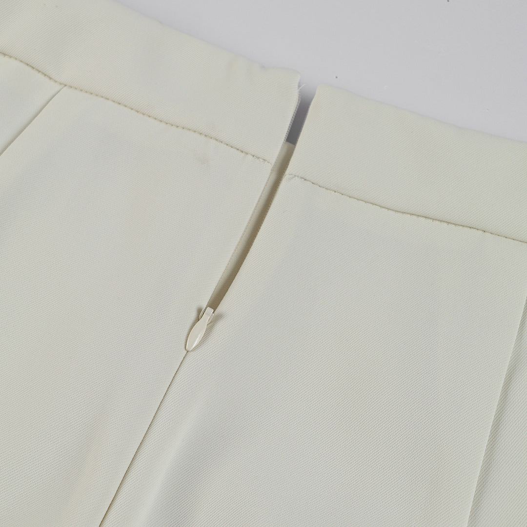 Women Solid Long Sleeve V-Neck Backless Top and Wide Leg Pants Two-Piece Set 13