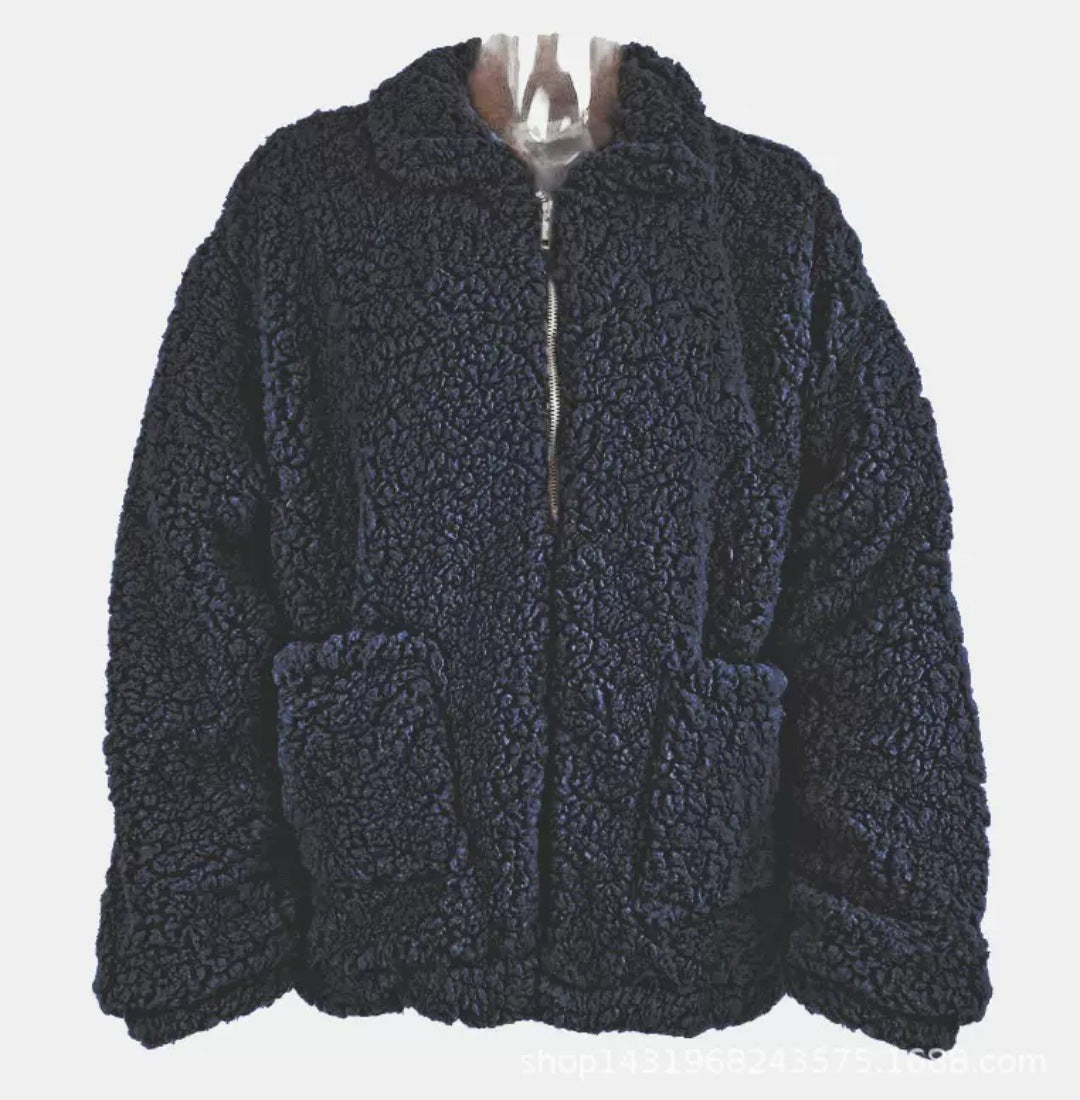 Faux Fur coat for womenautumn and winter plush Casual coat 3