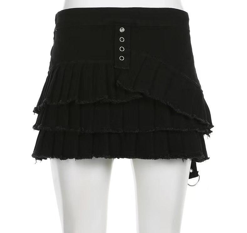Women street Style Summer pleated skirt 6