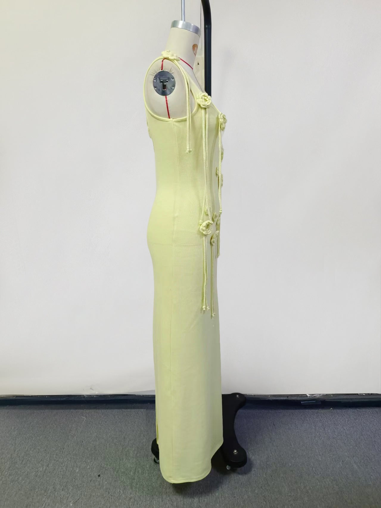 Solid Color Knitting Flower Beach Dress Cover-Up Sunscreen Clothing 12