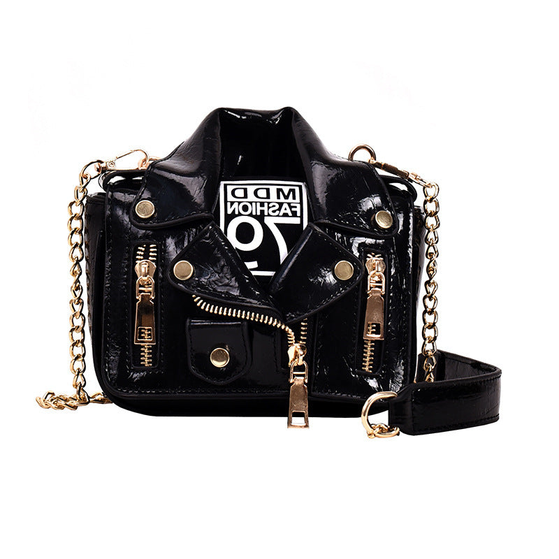 Women Uniform Bag Turndown Collar Jacket Style Bag 11