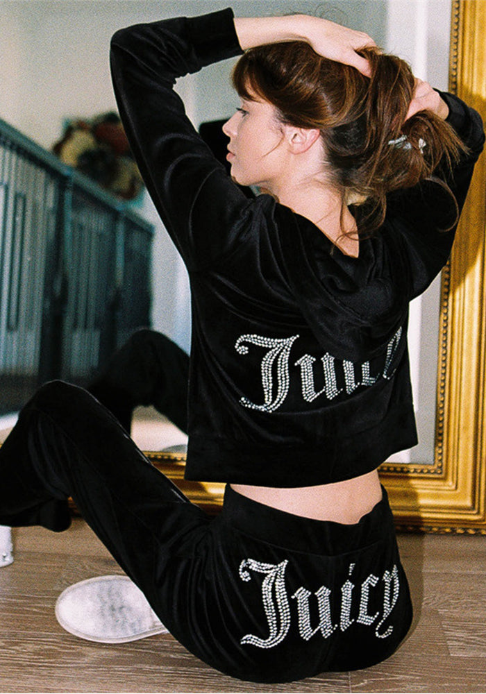 Women Casual Solid Letter Beaded long-sleeved Hoodies long pants two-piece suit 8